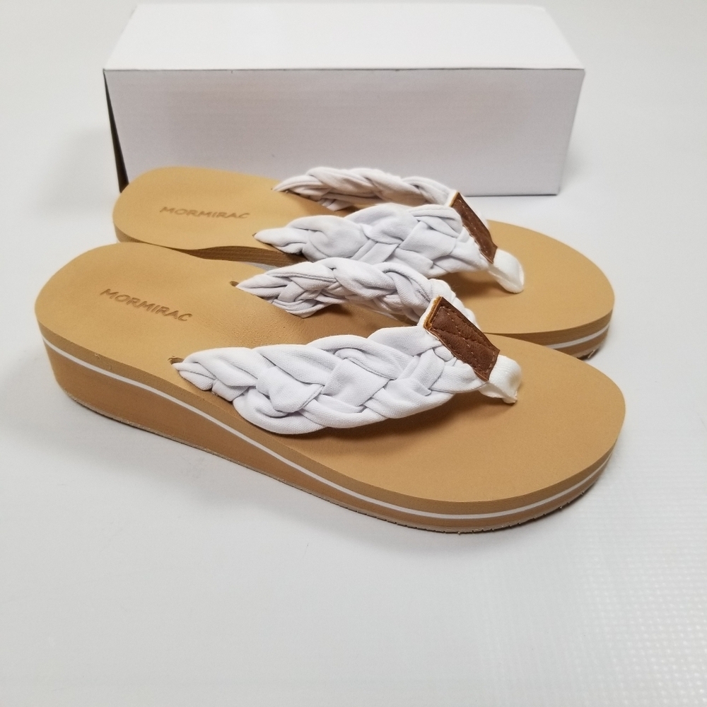 Mormirac Braided Thong Sandals Arch Support Size 7 NIB
